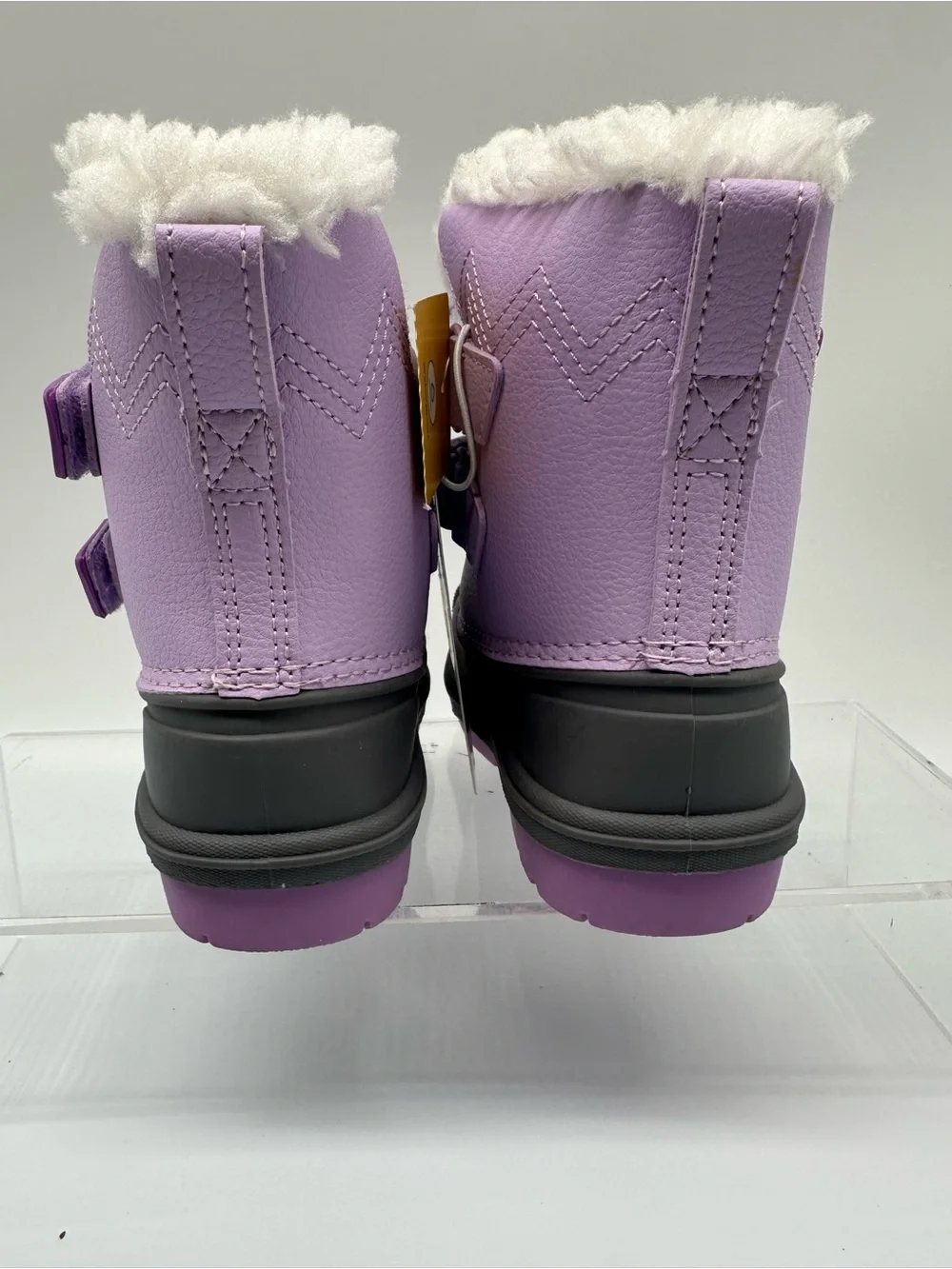 Cat & Jack Lilac and Gray Baby Winter Boots, size 5, NWT